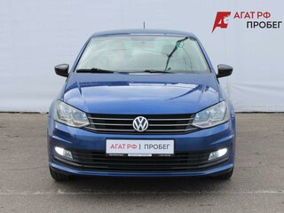 2018 Volkswagen Polo V Рестайлинг, синий, 1240000 рублей, вид 2