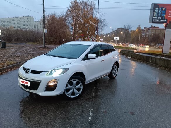 2010 Mazda CX-7 I Рестайлинг, белый, 895000 рублей