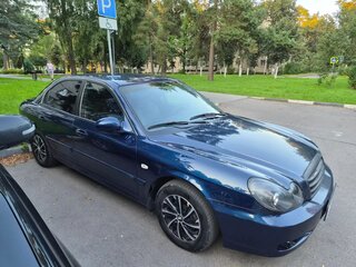 2007 Hyundai Sonata ТагАЗ IV (EF) Рестайлинг, синий, 430000 рублей, вид 5