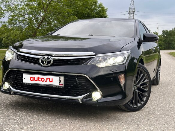 2017 Toyota Camry VII (XV50) Рестайлинг, чёрный - вид 1