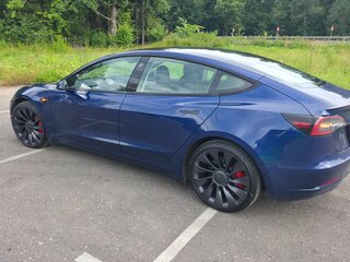 2021 Tesla Model 3 Performance I, синий, 3650000 рублей, вид 3