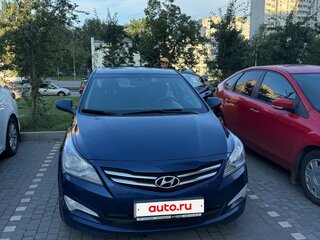 2015 Hyundai Solaris I Рестайлинг, синий, 1300000 рублей, вид 4