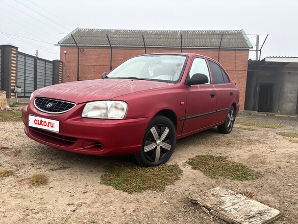 2005 Hyundai Accent ТагАЗ II, красный, 340000 рублей