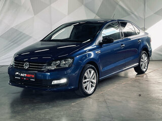 2017 Volkswagen Polo V Рестайлинг, синий, 1150000 рублей, вид 1