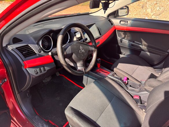 2008 Mitsubishi Lancer X, красный, 600000 рублей - вид 11