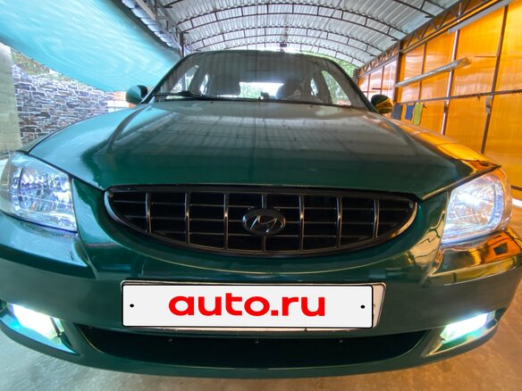 2003 Hyundai Accent II, зелёный, 300000 рублей - вид 8