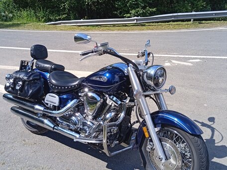 2008 Yamaha XV 1700 Road Star, синий, 710000 рублей, вид 3