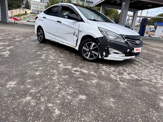 2015 Hyundai Solaris I Рестайлинг, белый, 449999 рублей, вид 2