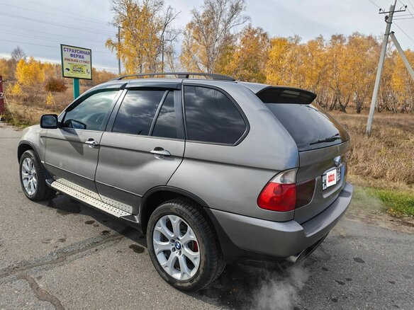 2005 BMW X5 3.0i I (E53) Рестайлинг, серый, 1265000 рублей - вид 4