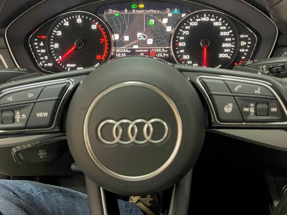 2021 Audi A4 35 TFSI V (B9) Рестайлинг, синий, 3350000 рублей - вид 11