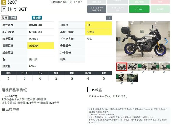 2022 Yamaha Tracer 9, серебристый, 1377000 рублей - вид 8