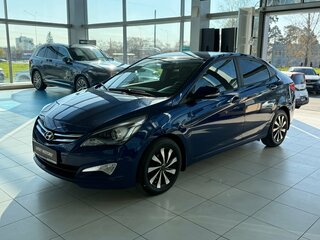 2016 Hyundai Solaris I Рестайлинг, синий, 1095000 рублей, вид 3