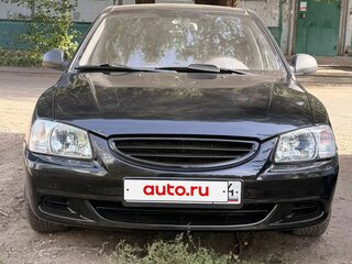 2008 Hyundai Accent ТагАЗ II, чёрный, 370000 рублей, вид 1
