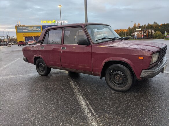 2000 Lada (ВАЗ) 2107, пурпурный, 130000 рублей - вид 2