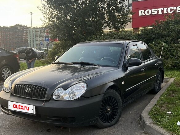 2004 Hyundai Sonata ТагАЗ IV (EF) Рестайлинг, чёрный, 135000 рублей - вид 3