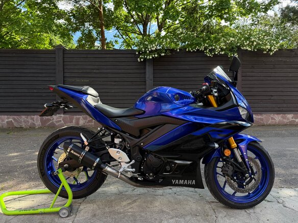 2019 Yamaha YZF-R3, синий, 480000 рублей