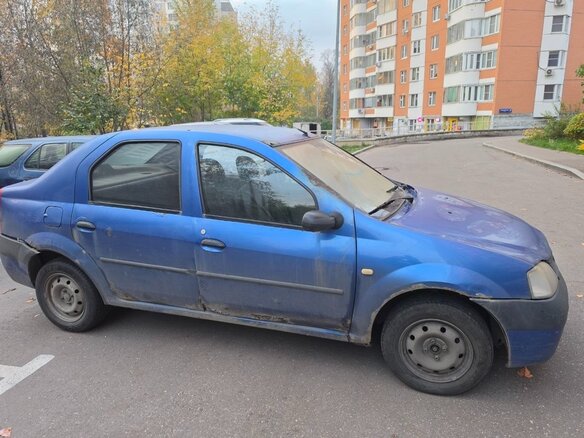 2007 Renault Logan I, синий, 120000 рублей - вид 6