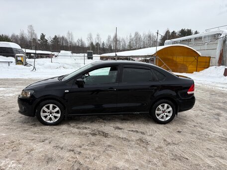 2012 Volkswagen Polo V, чёрный, 475000 рублей, вид 4