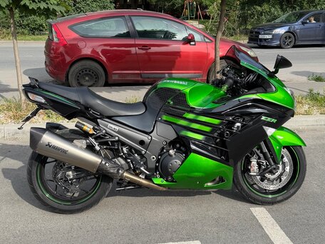 2016 Kawasaki ZZR 1400, зелёный, 1500000 рублей, вид 4