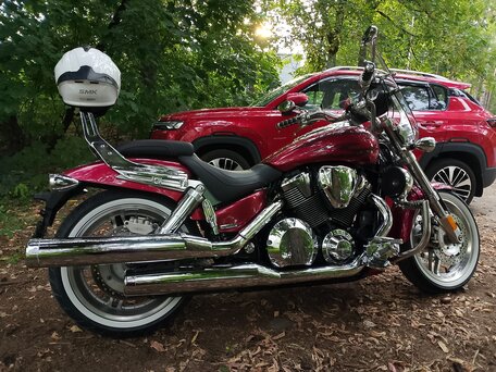 2005 Honda VTX 1800, красный, 1091488 рублей, вид 4