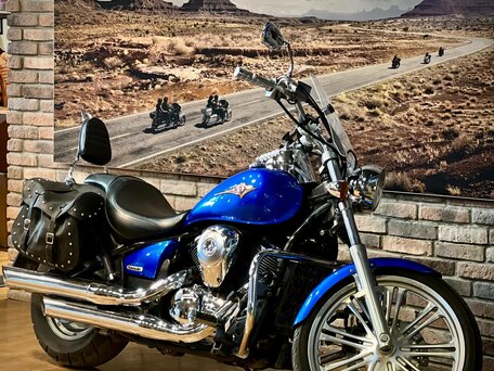 2009 Kawasaki VN900 Vulcan, синий, 680000 рублей, вид 3