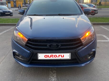 2017 Lada (ВАЗ) Vesta I, синий, 900000 рублей, вид 2