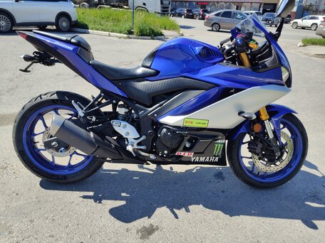 2019 Yamaha YZF-R3, синий, 469999 рублей, вид 4