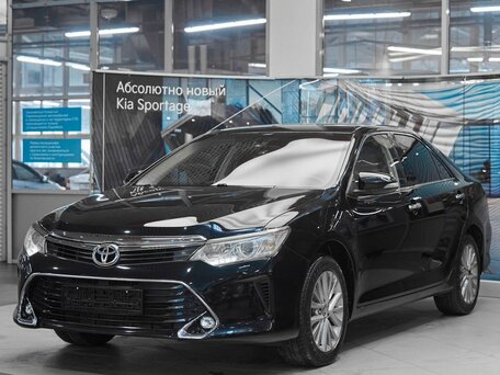 2016 Toyota Camry VII (XV50) Рестайлинг, чёрный, 1799000 рублей, вид 1