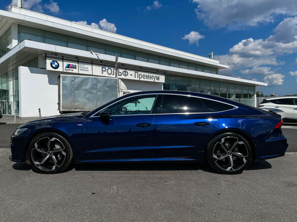 2019 Audi A7 50 TDI II (4K), синий - вид 7
