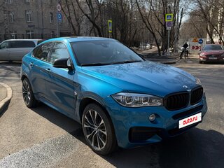 2018 BMW X6 40d II (F16), голубой, 4200000 рублей, вид 1