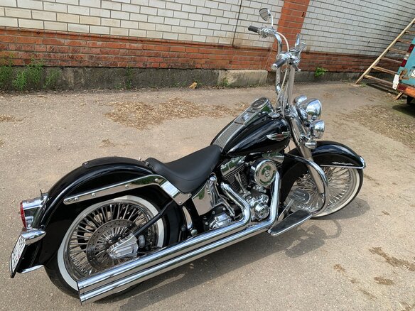 2007 Harley-Davidson Softail Deluxe, чёрный, 1480000 рублей - вид 8