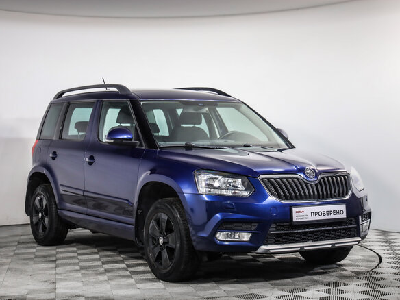 2014 Skoda Yeti I Рестайлинг, синий - вид 2