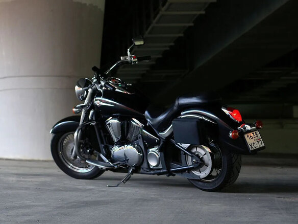 2008 Kawasaki VN900 Vulcan, чёрный, 495000 рублей - вид 5