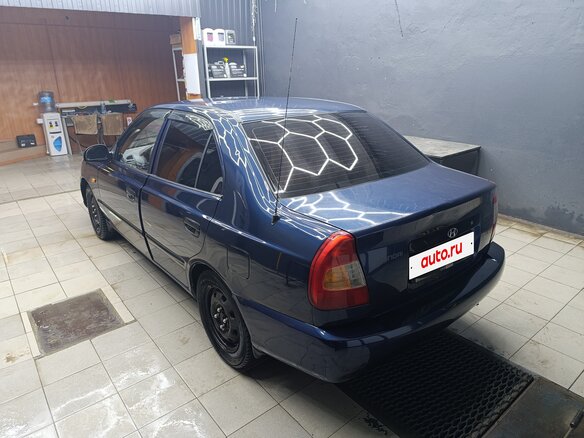 2007 Hyundai Accent ТагАЗ II, синий, 435000 рублей - вид 7