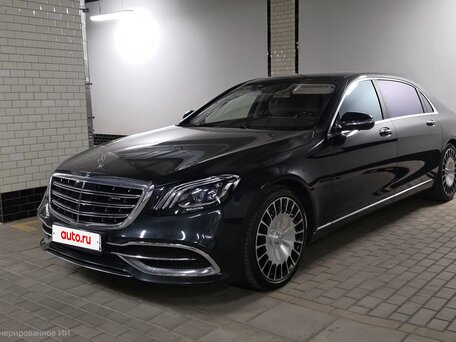2017 Mercedes-Benz Maybach S-Класс 560 I (X222) Рестайлинг, чёрный, 7300000 рублей, вид 2