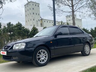 2006 Hyundai Accent ТагАЗ II, чёрный, 350000 рублей, вид 1