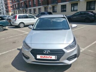 2017 Hyundai Solaris II, серебристый, 1150000 рублей, вид 2