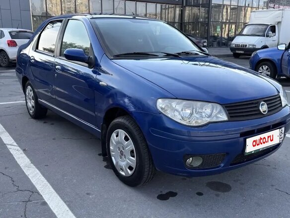 2008 Fiat Albea I Рестайлинг, синий - вид 2