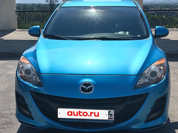 2009 Mazda 3 II (BL), голубой, 850000 рублей