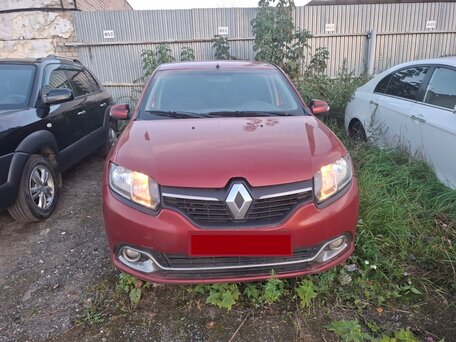 2014 Renault Logan I Рестайлинг, красный, 436000 рублей, вид 2