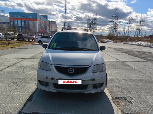 2002 Mazda MPV II (LW), серебристый, 550000 рублей
