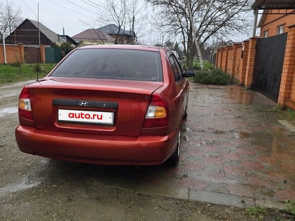 2005 Hyundai Accent ТагАЗ II, красный, 605000 рублей - вид 5