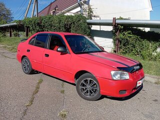 2002 Hyundai Accent II Рестайлинг, красный, 200000 рублей, вид 1