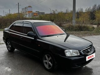 2006 Hyundai Accent ТагАЗ II, чёрный, 350000 рублей, вид 1
