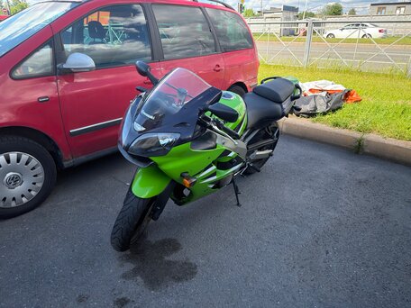 2001 Kawasaki ZX-6R Ninja, зелёный, 360000 рублей, вид 5
