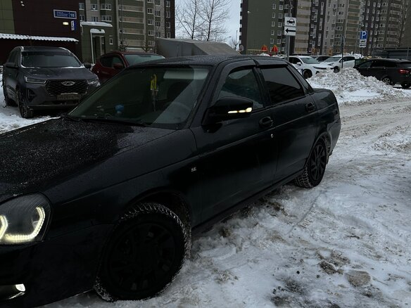 2008 Lada (ВАЗ) Priora I, чёрный, 265000 рублей - вид 2