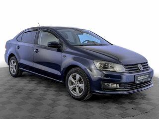 2017 Volkswagen Polo V Рестайлинг, синий, 1070000 рублей, вид 3