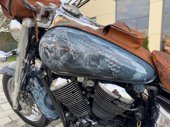 2003 Honda Shadow 750, синий, 690000 рублей - вид 17