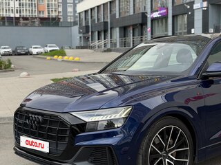 2019 Audi Q8 55 TFSI I (4M), синий, 5700000 рублей, вид 2
