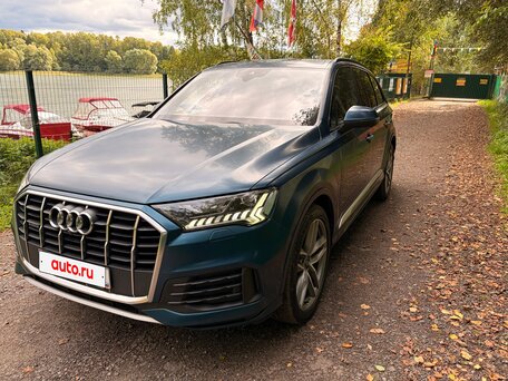 2021 Audi Q7 45 TDI II (4M) Рестайлинг, синий, 8000000 рублей, вид 1